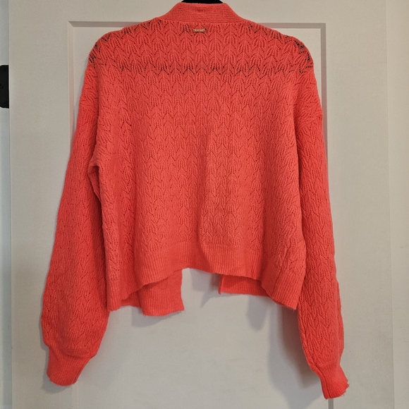 Volcom - Cardigan Beach Sweater - Electric Coral -Size Small - Picture 5 of 8